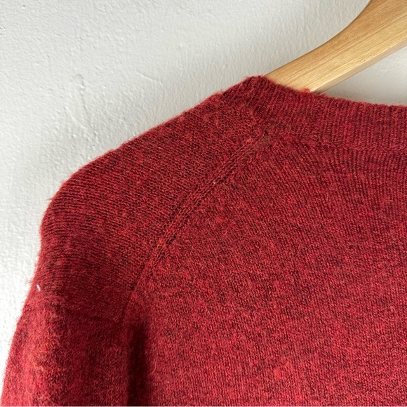 Madewell Womens Sz Large Sweater Alpaca Wool Blend Open Faux Wrap Front - Picture 5 of 10